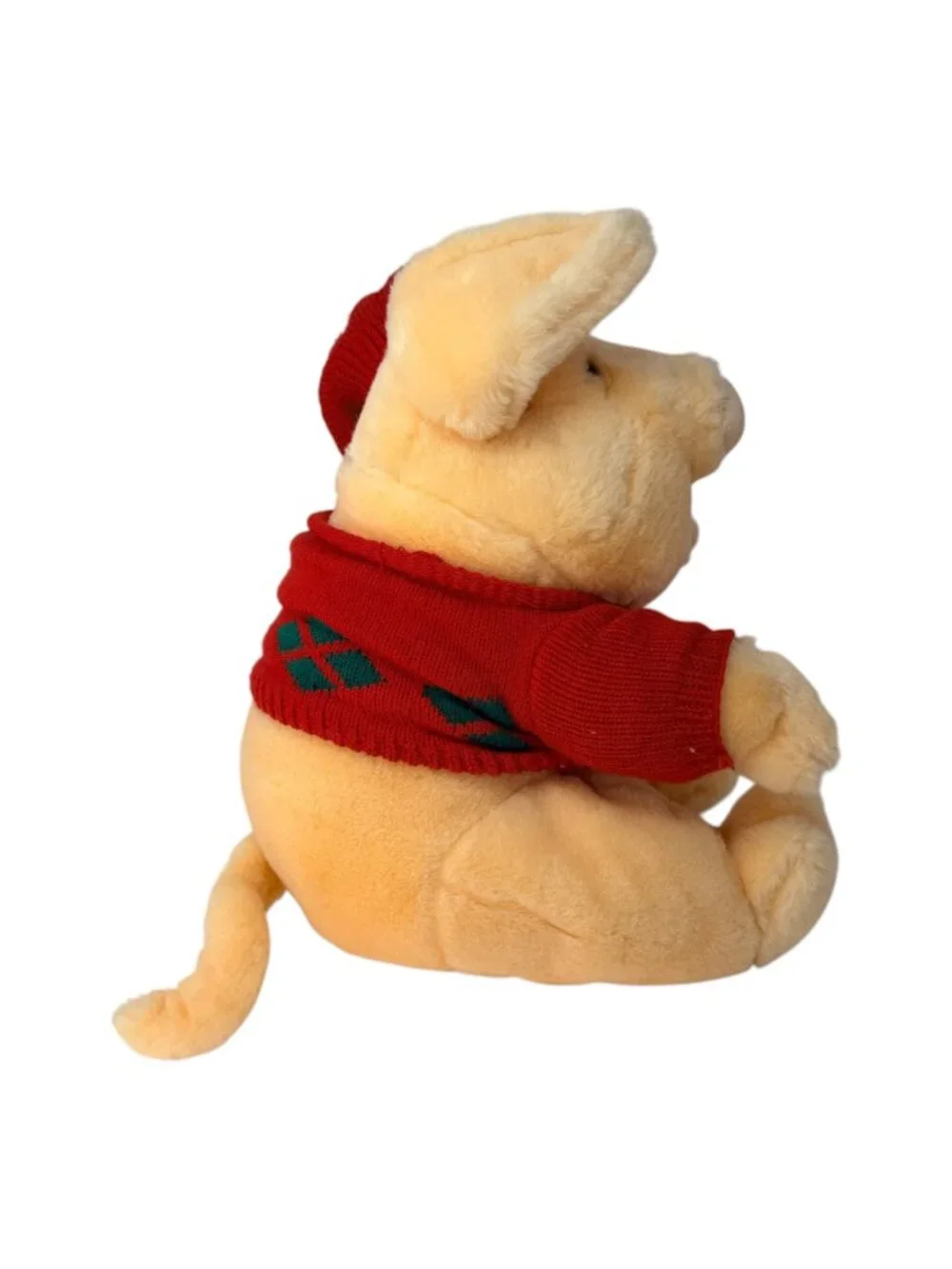 Vintage‎ Younkers Pig Plush 1987 Sweater Hat Stuffed Animal 15”